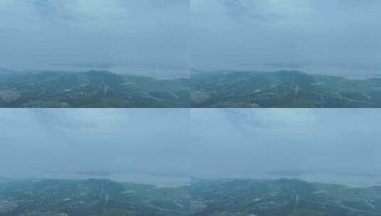 庐山市山峰村庄风景高空航拍高清在线视频素材下载