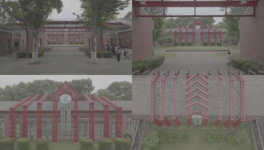 华中科技大学校史馆 航拍4K高清在线视频素材下载