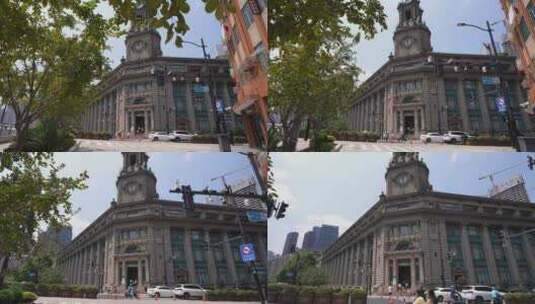 4K城市上海邮政博物馆街道空景100P高清在线视频素材下载