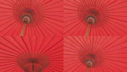 喜庆的巨大红伞高清在线视频素材下载