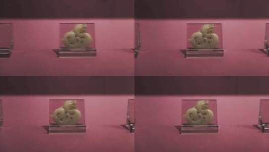 南京瞻园展出的龙形玉器高清在线视频素材下载