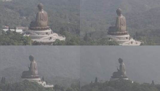 香港离岛天坛大佛航拍高清在线视频素材下载