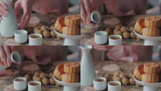 中秋节 传统月饼实拍高清在线视频素材下载
