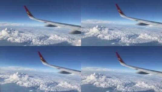 云海 飞机窗外高清在线视频素材下载