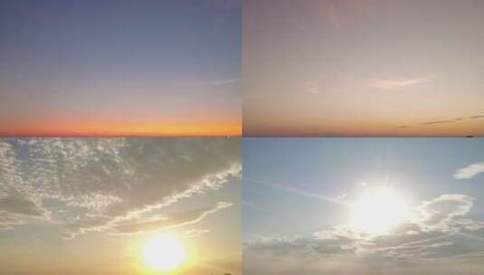 清晨太阳升起延时摄影高清在线视频素材下载