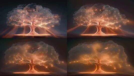 发光的树 背景视频4k高清在线视频素材下载