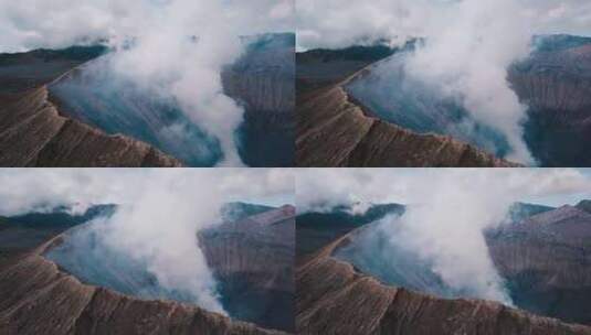 航拍Bromo火山高清在线视频素材下载