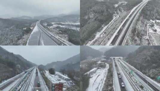大雪中的高速公路3高清在线视频素材下载