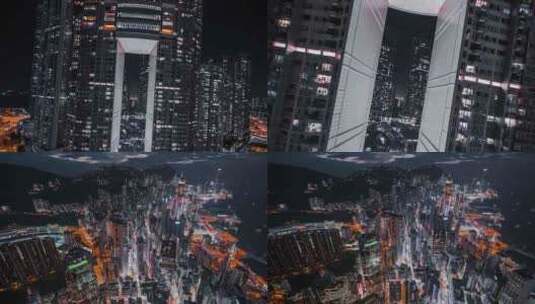 FVP无人机穿梭香港摩天大楼超震撼宣传片高清在线视频素材下载