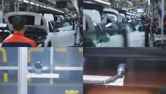 汽车生产线智能检测出厂流水线2高清在线视频素材下载