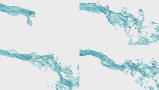 模糊水流喷射透明背景超慢动作1000 F高清在线视频素材下载