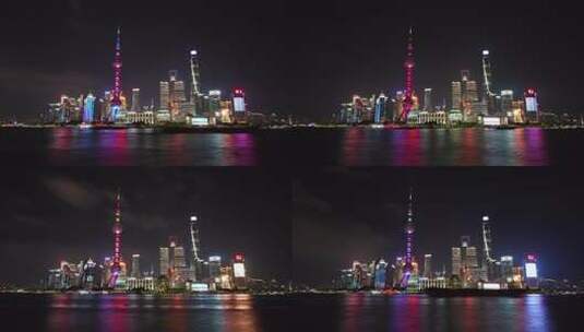 上海外滩夜景延时高清在线视频素材下载