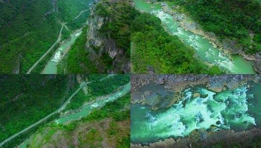 美酒河峡谷溪流绿水赤水河高清在线视频素材下载