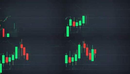 金融市场涨跌趋势图高清在线视频素材下载