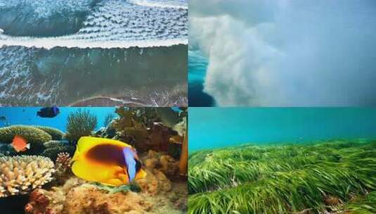 海浪 浪花 浪冲岸 震撼海浪 气势磅礴高清在线视频素材下载