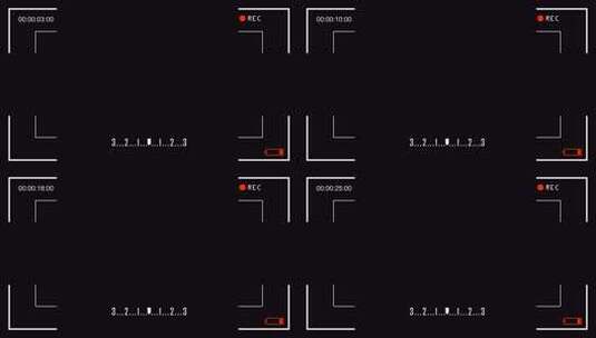 线条元素摄像机录制取景框界面动画素材高清在线视频素材下载