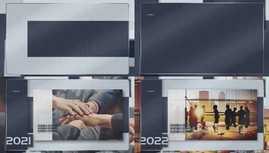 科技简洁企业图文历程展示高清AE视频素材下载