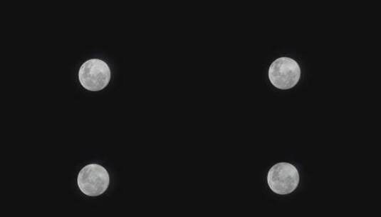 夜晚空中的月亮高清在线视频素材下载