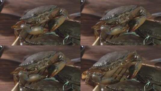 螃蟹大闸蟹棚拍高清在线视频素材下载