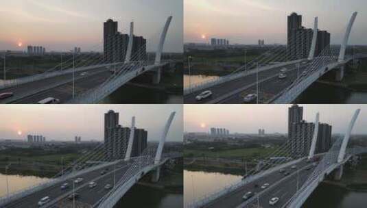 东莞黎川大桥航拍高清在线视频素材下载