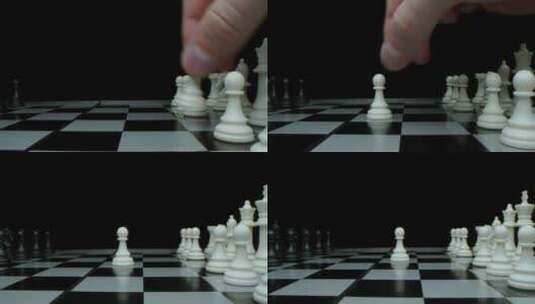 特写国际象棋游戏高清在线视频素材下载
