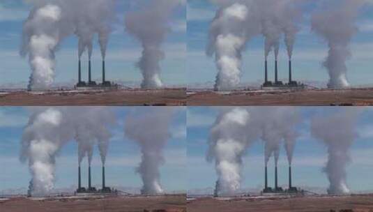 排放污染气体的烟囱高清在线视频素材下载