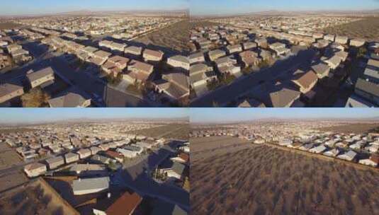 沙漠住宅区航拍高清在线视频素材下载