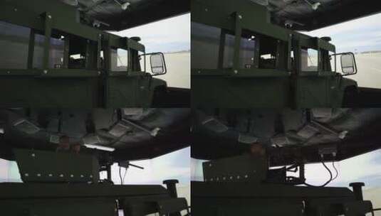 军队士兵在战争模拟剧院练习车队驾驶高清在线视频素材下载