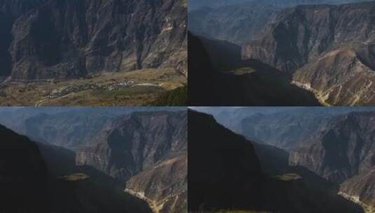 大山视频中国西南大山深处的村寨民居远景高清在线视频素材下载
