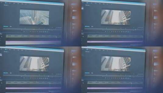 在电脑上剪辑现代高层住宅楼视频高清在线视频素材下载