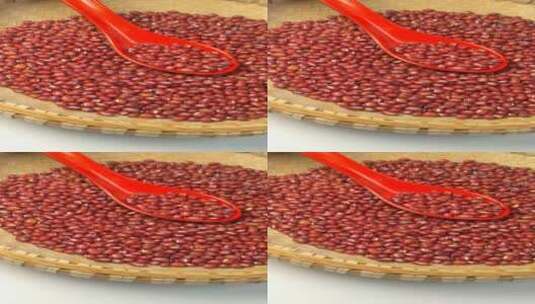 红豆赤豆4K高清视频食物食材高清在线视频素材下载