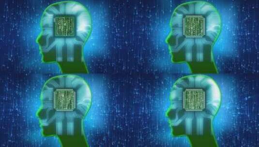 人工智能大脑ai芯片电路板高清在线视频素材下载