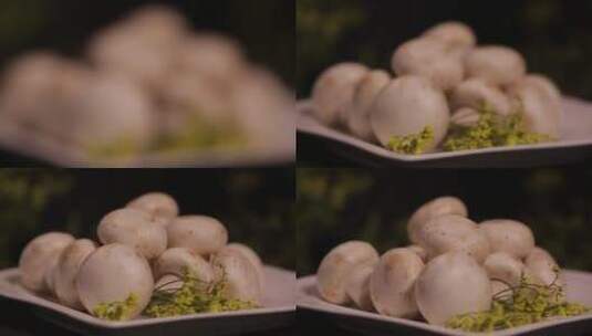 食材口蘑蘑菇高清在线视频素材下载