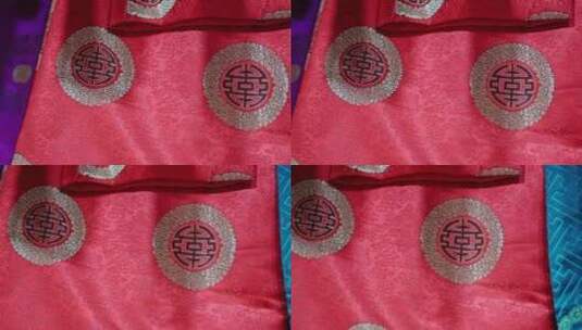 中国传统特色藏服藏族服饰制作高清在线视频素材下载