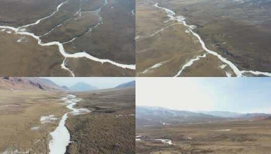航拍青海西藏河流山川高清在线视频素材下载