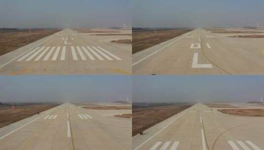 航拍鄂州花湖机场货运机场建设中的机场高清在线视频素材下载