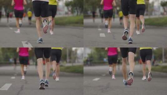 马拉松 城市马拉松 半马 跑步 长跑 运动高清在线视频素材下载