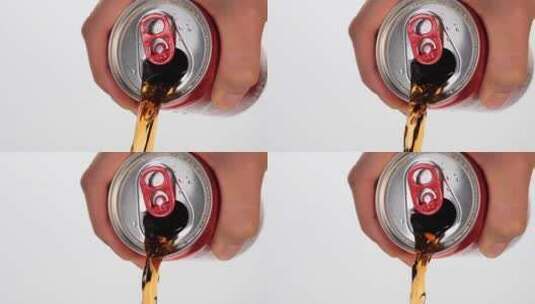 把一罐可乐洒了高清在线视频素材下载