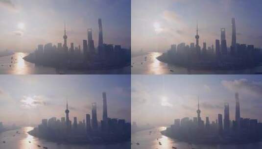 上海延时航拍高清在线视频素材下载