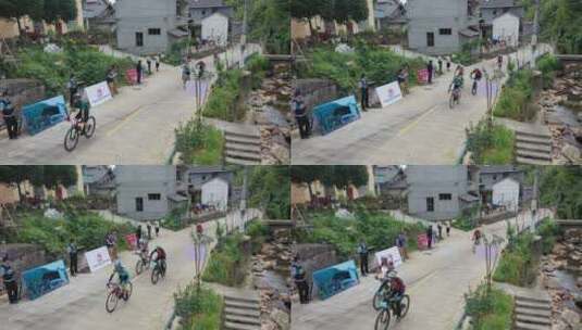 自行车爬坡赛高清在线视频素材下载