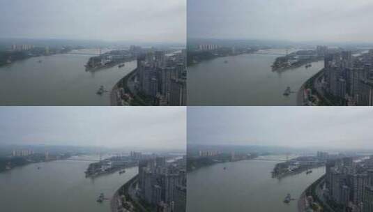 祖国江河长江风光清晨航拍高清在线视频素材下载