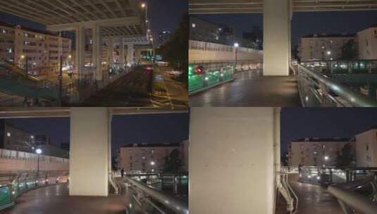 上海浦西延安高架夜景高清在线视频素材下载