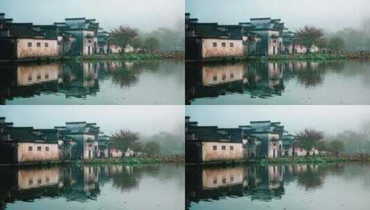 宏村南湖的秋天高清在线视频素材下载
