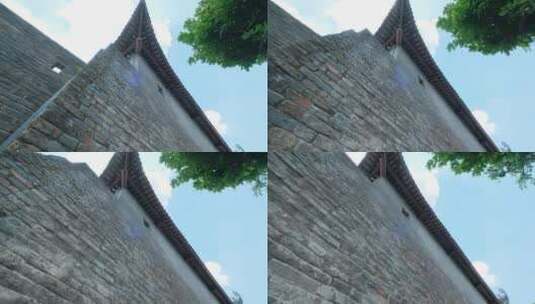 广西柳州旅游景点东门城楼城门城墙高清在线视频素材下载