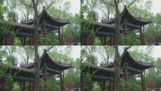 武汉硚口区园博园济南园风景高清在线视频素材下载