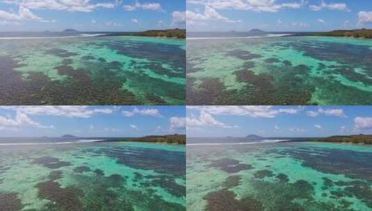 航拍唯美珊瑚海皮划艇片头片尾素材高清在线视频素材下载
