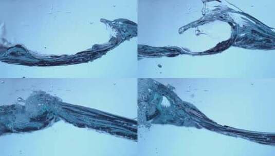 水花溅起的慢镜头高清在线视频素材下载