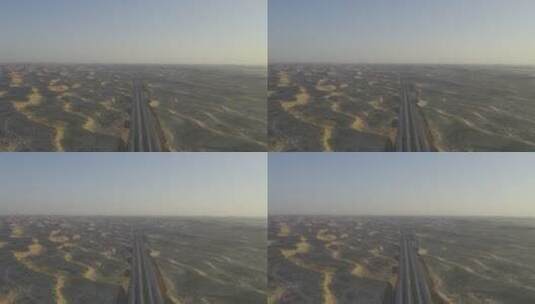 新疆日出沙漠公路高清在线视频素材下载