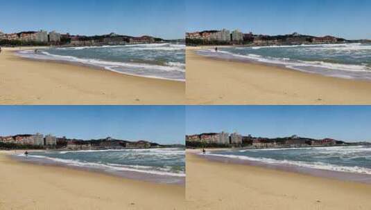 海滩沙滩海浪高清在线视频素材下载