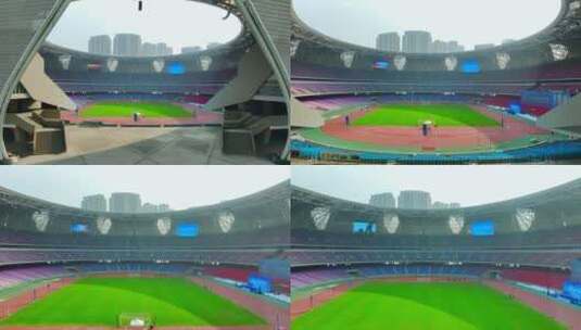 杭州奥体中心体育馆内部高清在线视频素材下载